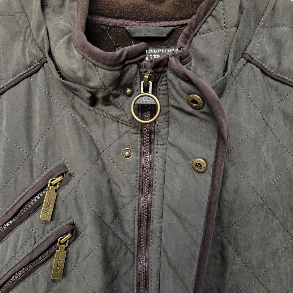 Mens XL Quilted Barn Chore Field Jacket Coat Brown Equestrian Hunting Heritage‎ - Picture 4 of 10